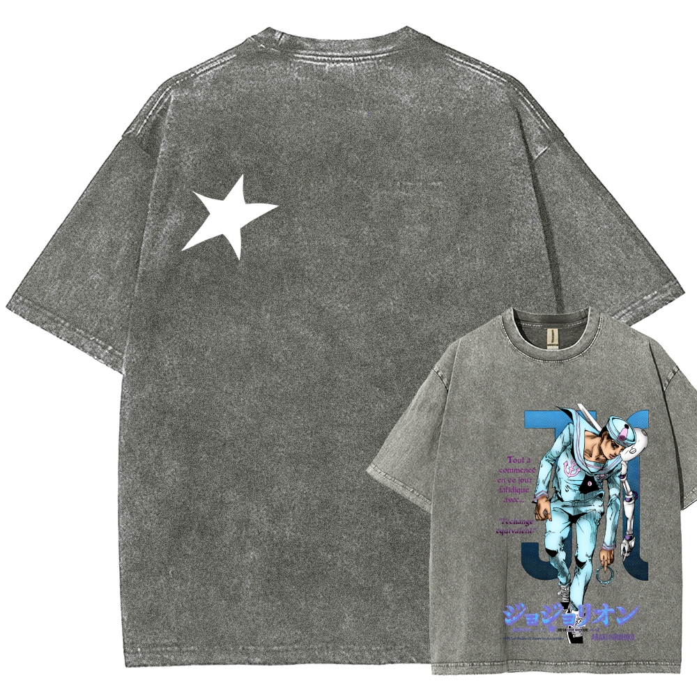 Jojo's Bizarre Adventure Unisex Fit Washed T-Shirt 2603019736