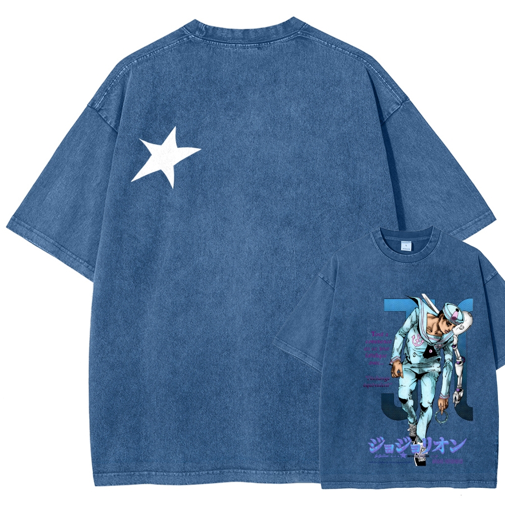 Jojo's Bizarre Adventure Unisex Fit Washed T-Shirt 2603019736