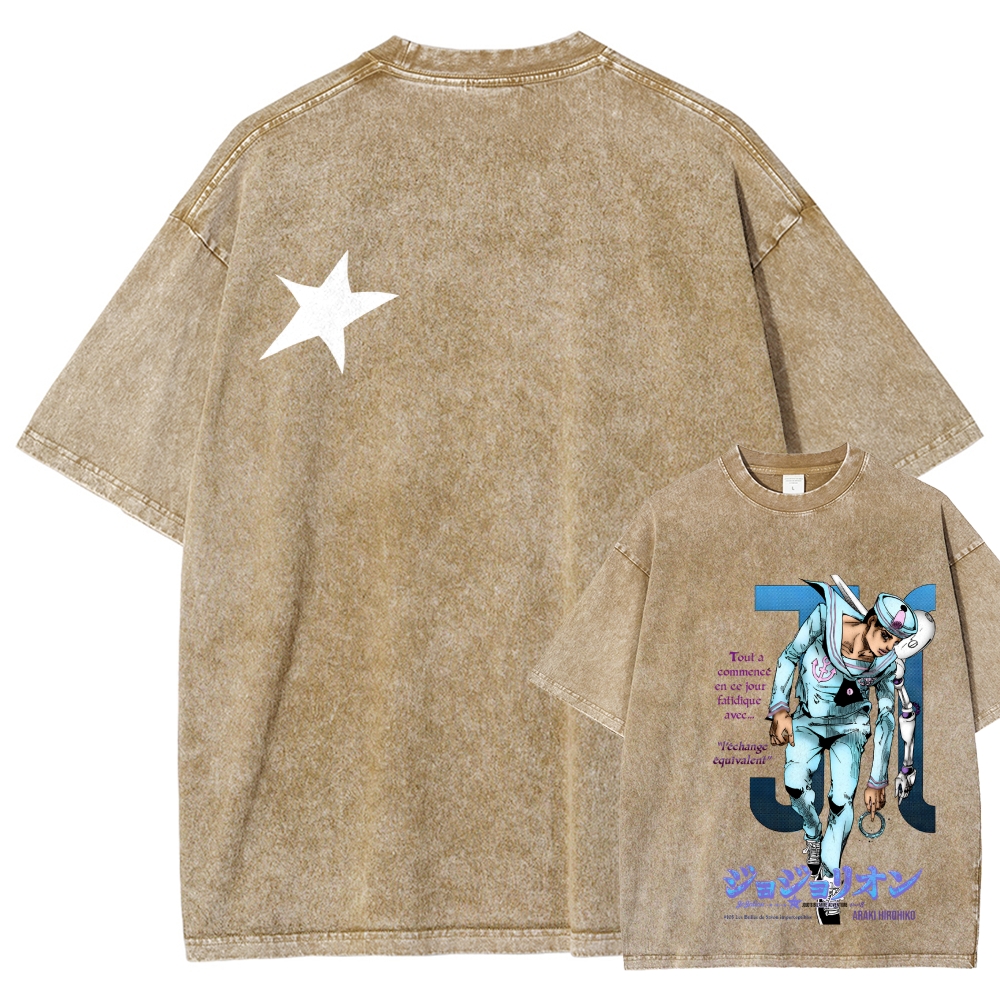 Jojo's Bizarre Adventure Unisex Fit Washed T-Shirt 2603019736