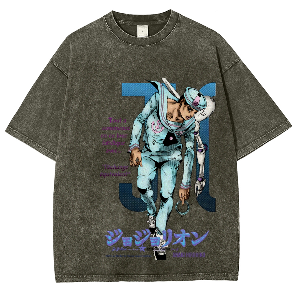 Jojo's Bizarre Adventure Unisex Fit Washed T-Shirt 2603019736