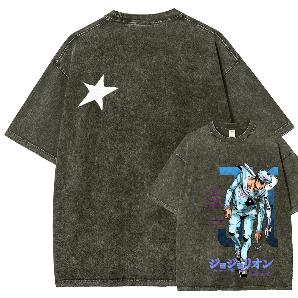 Jojo's Bizarre Adventure Unisex Fit Washed T-Shirt 2603019736