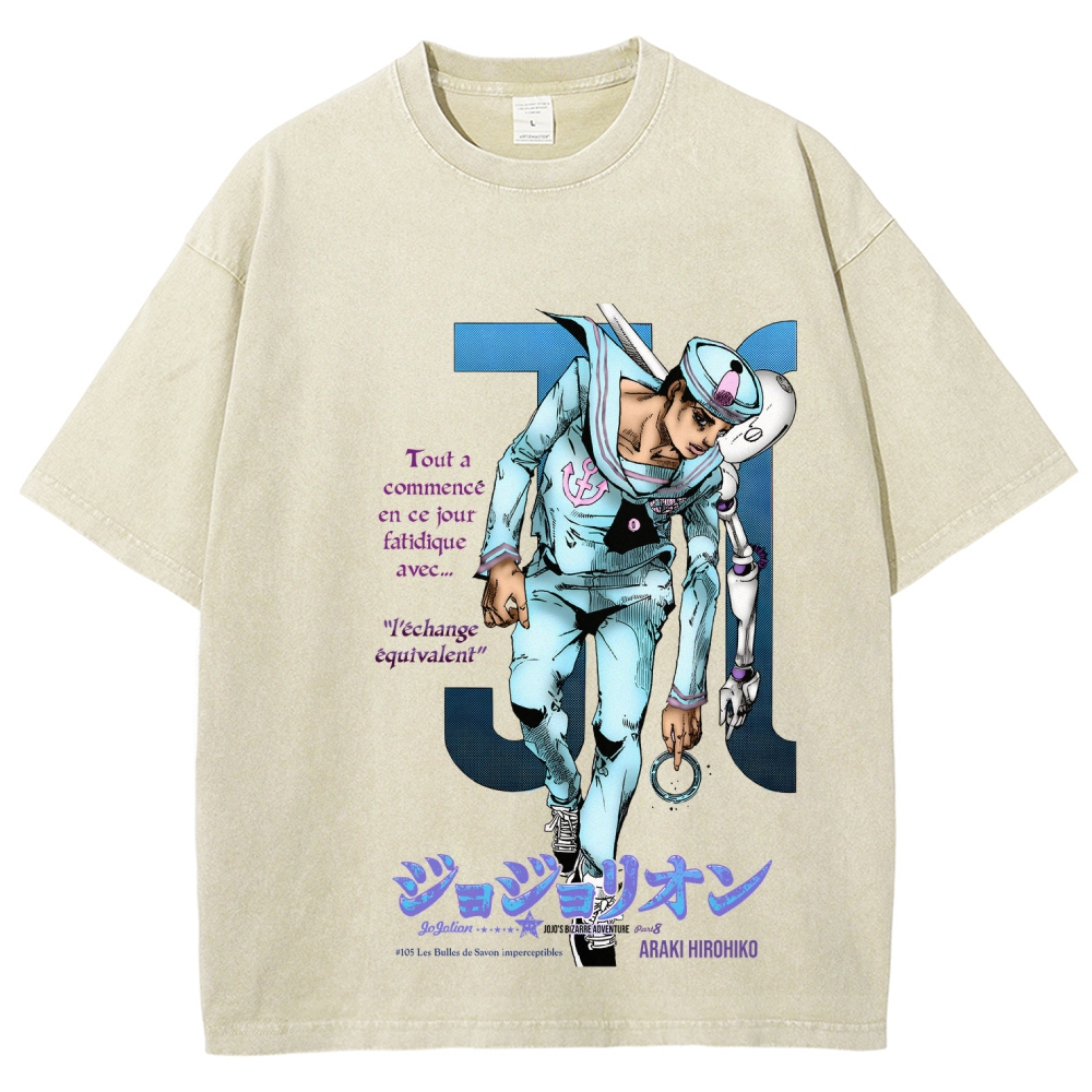Jojo's Bizarre Adventure Unisex Fit Washed T-Shirt 2603019736
