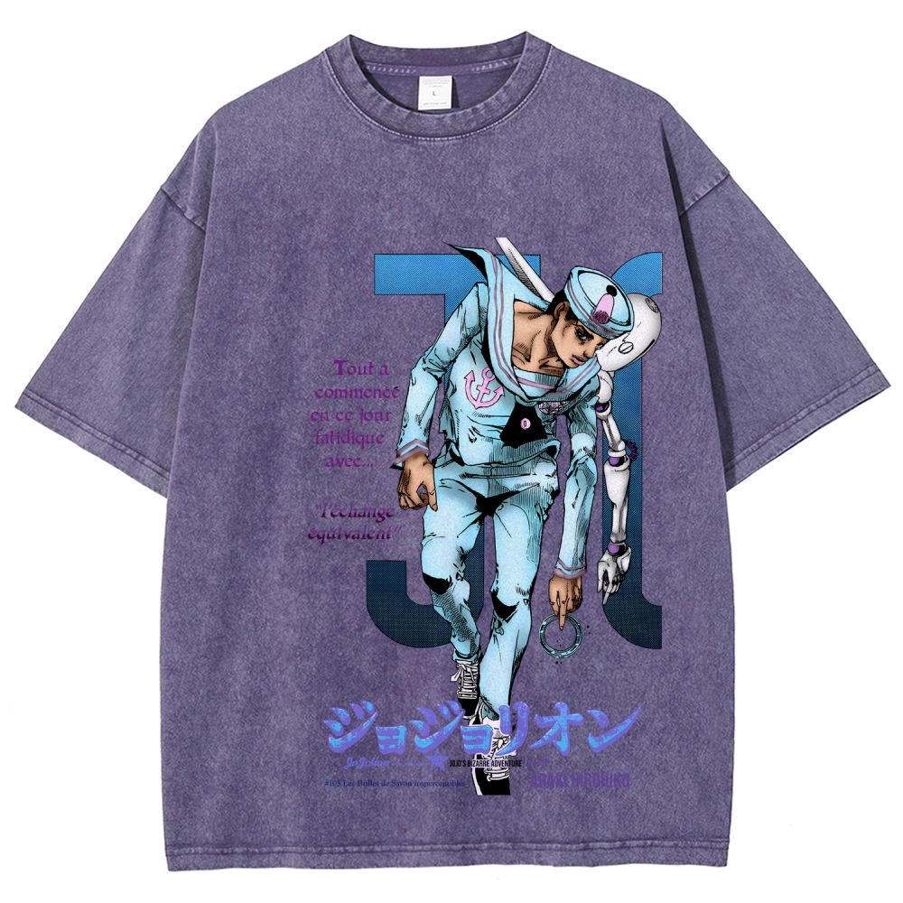 Jojo's Bizarre Adventure Unisex Fit Washed T-Shirt 2603019736