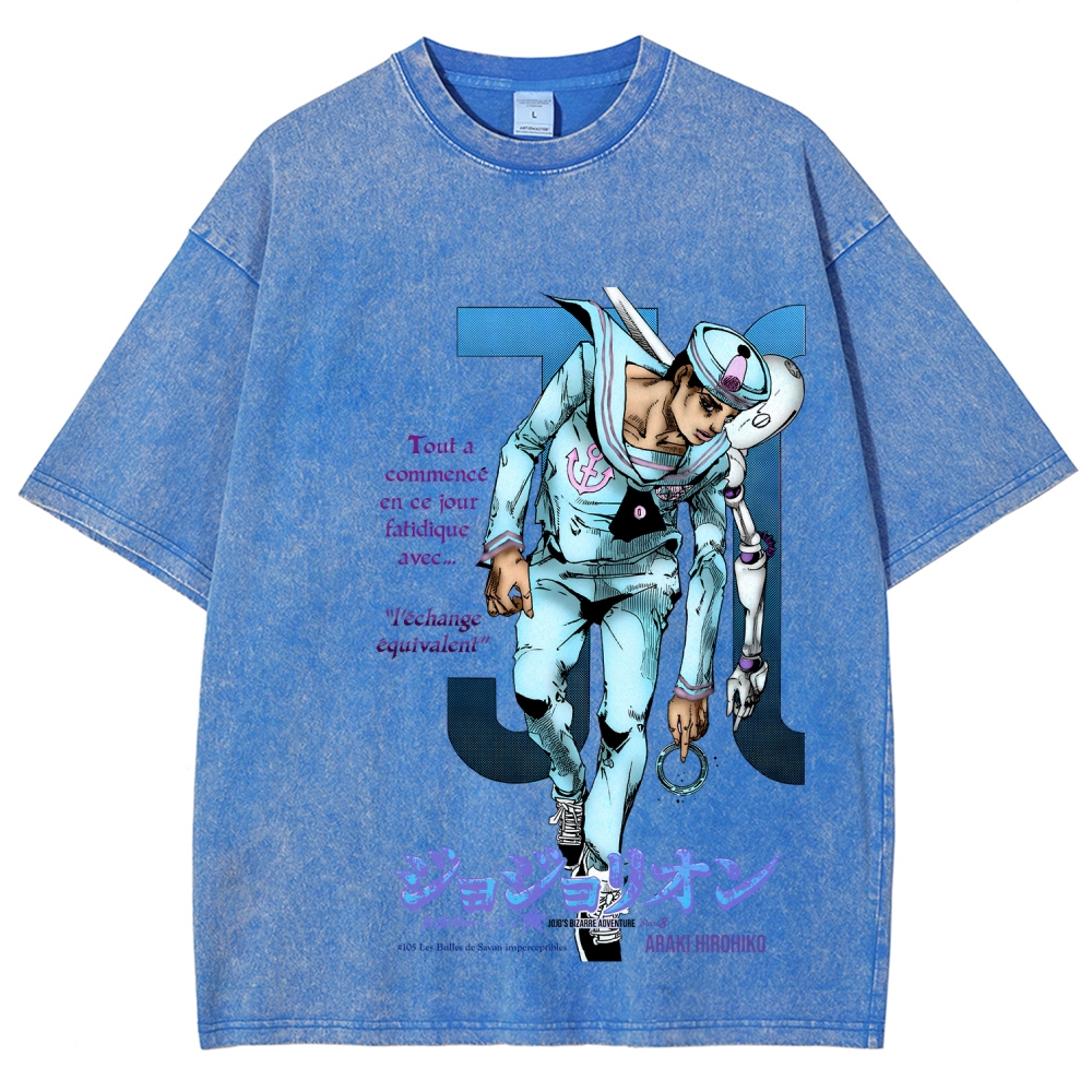 Jojo's Bizarre Adventure Unisex Fit Washed T-Shirt 2603019736