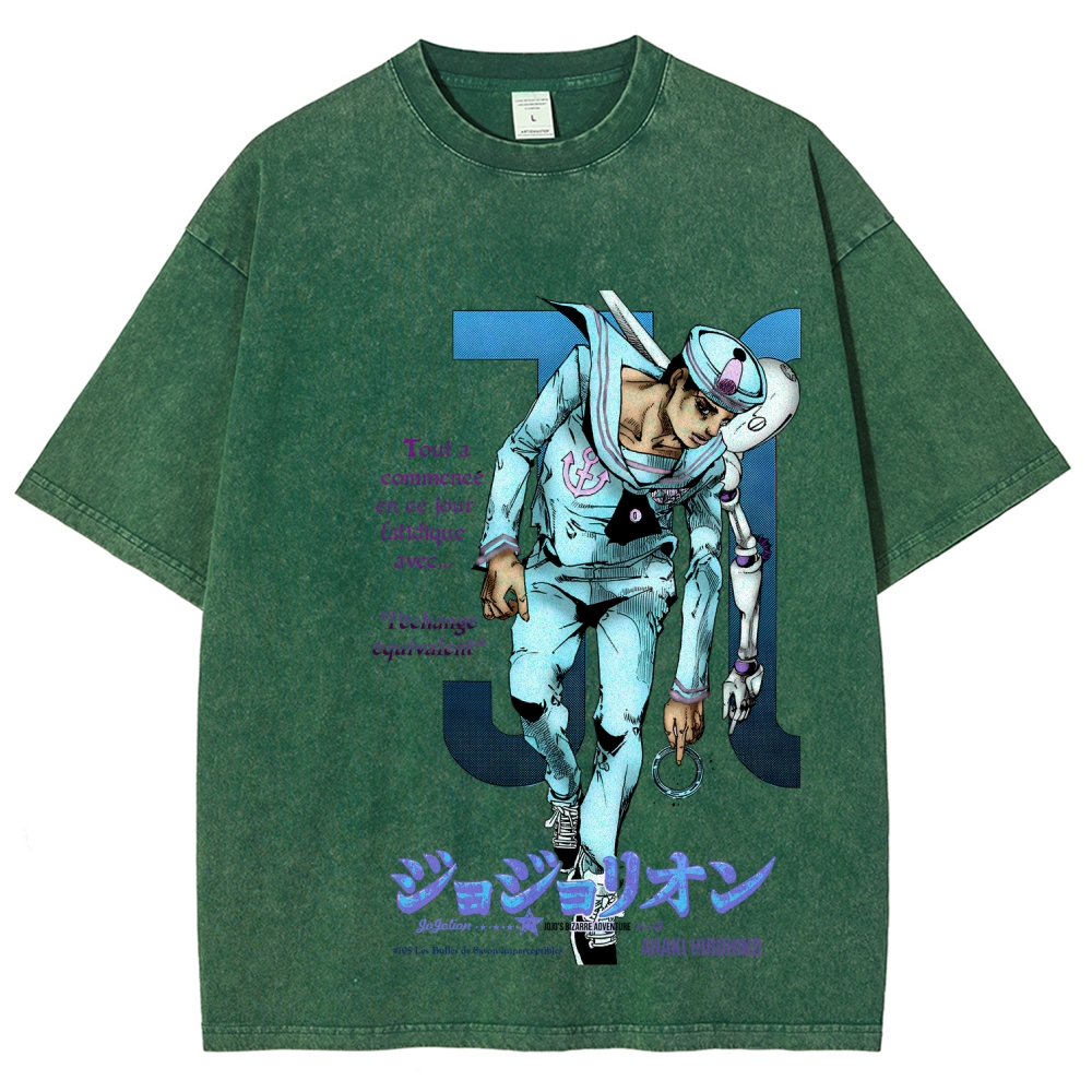Jojo's Bizarre Adventure Unisex Fit Washed T-Shirt 2603019736