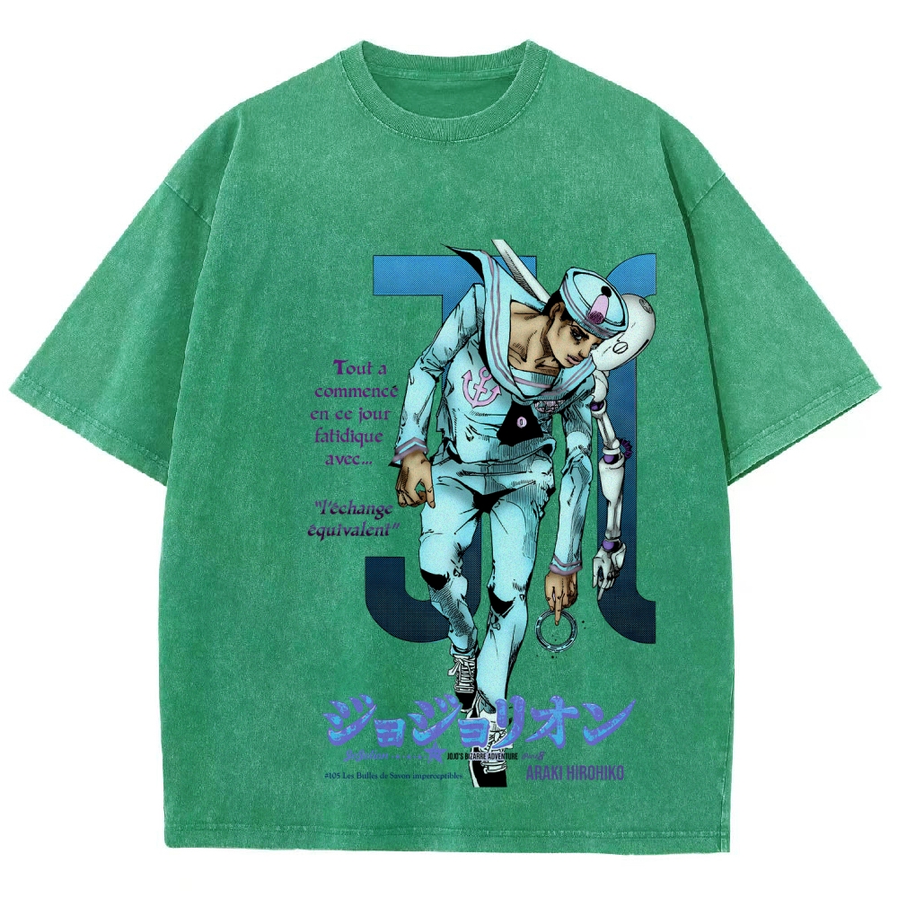 Jojo's Bizarre Adventure Unisex Fit Washed T-Shirt 2603019736