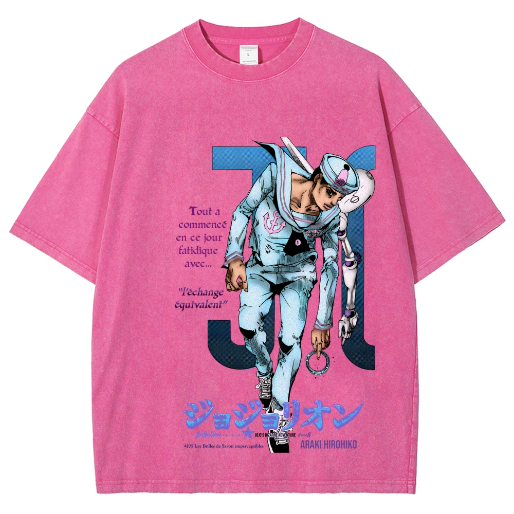 Jojo's Bizarre Adventure Unisex Fit Washed T-Shirt 2603019736