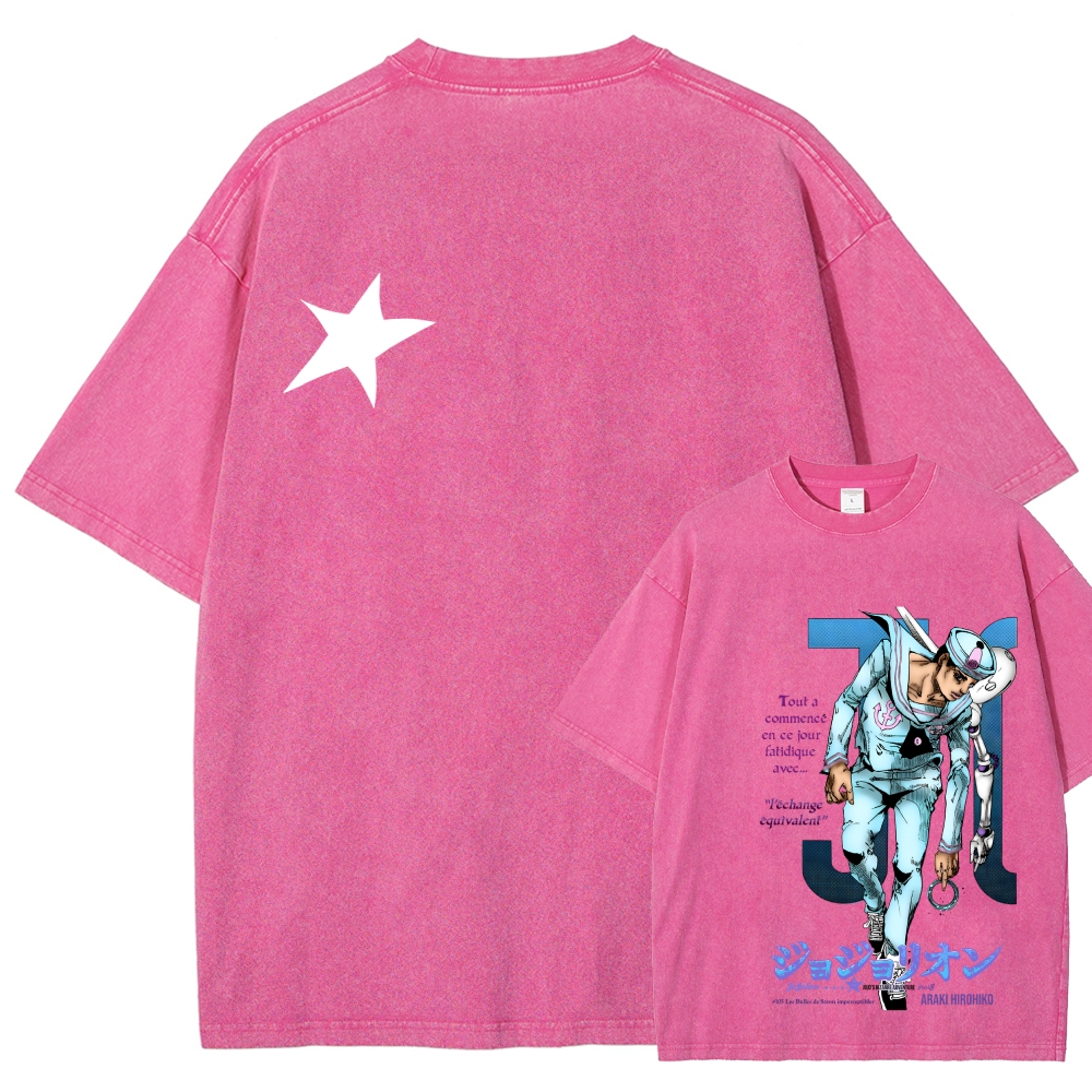 Jojo's Bizarre Adventure Unisex Fit Washed T-Shirt 2603019736