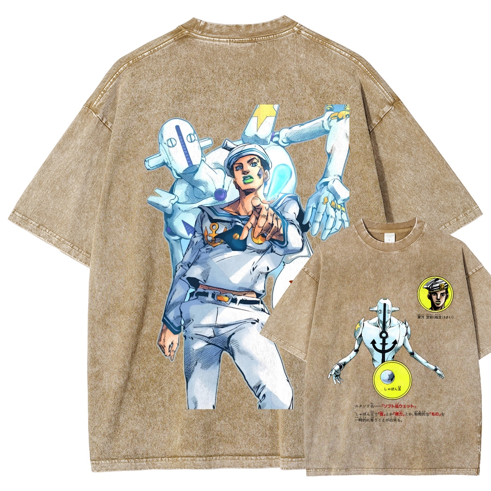 Jojo's Bizarre Adventure Unisex Fit Washed T-Shirt 2603019851