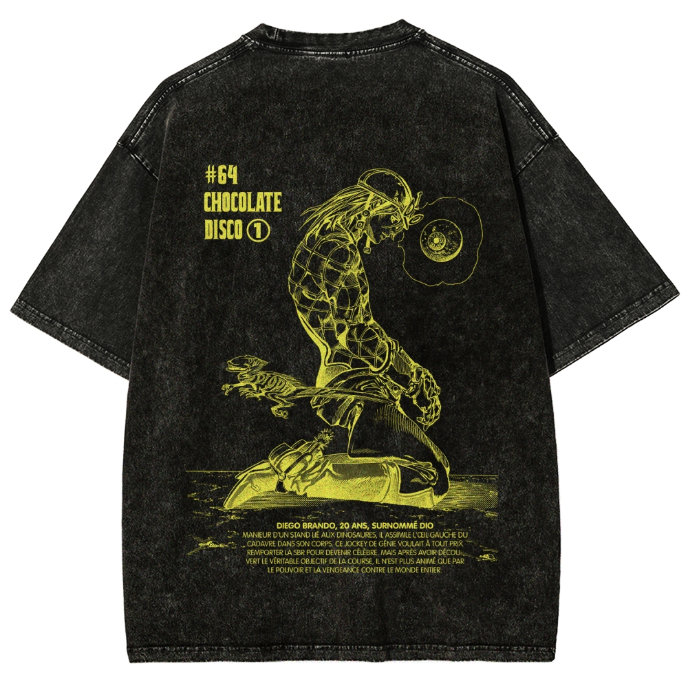Jojo's Bizarre Adventure Unisex Fit Washed T-Shirt 2603019852