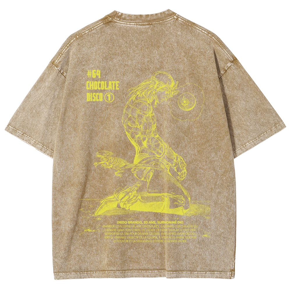 Jojo's Bizarre Adventure Unisex Fit Washed T-Shirt 2603019852
