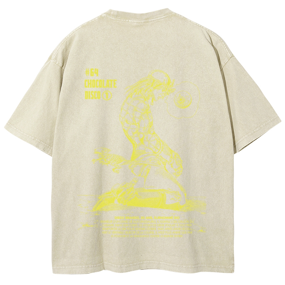 Jojo's Bizarre Adventure Unisex Fit Washed T-Shirt 2603019852