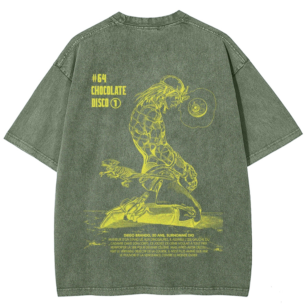 Jojo's Bizarre Adventure Unisex Fit Washed T-Shirt 2603019852
