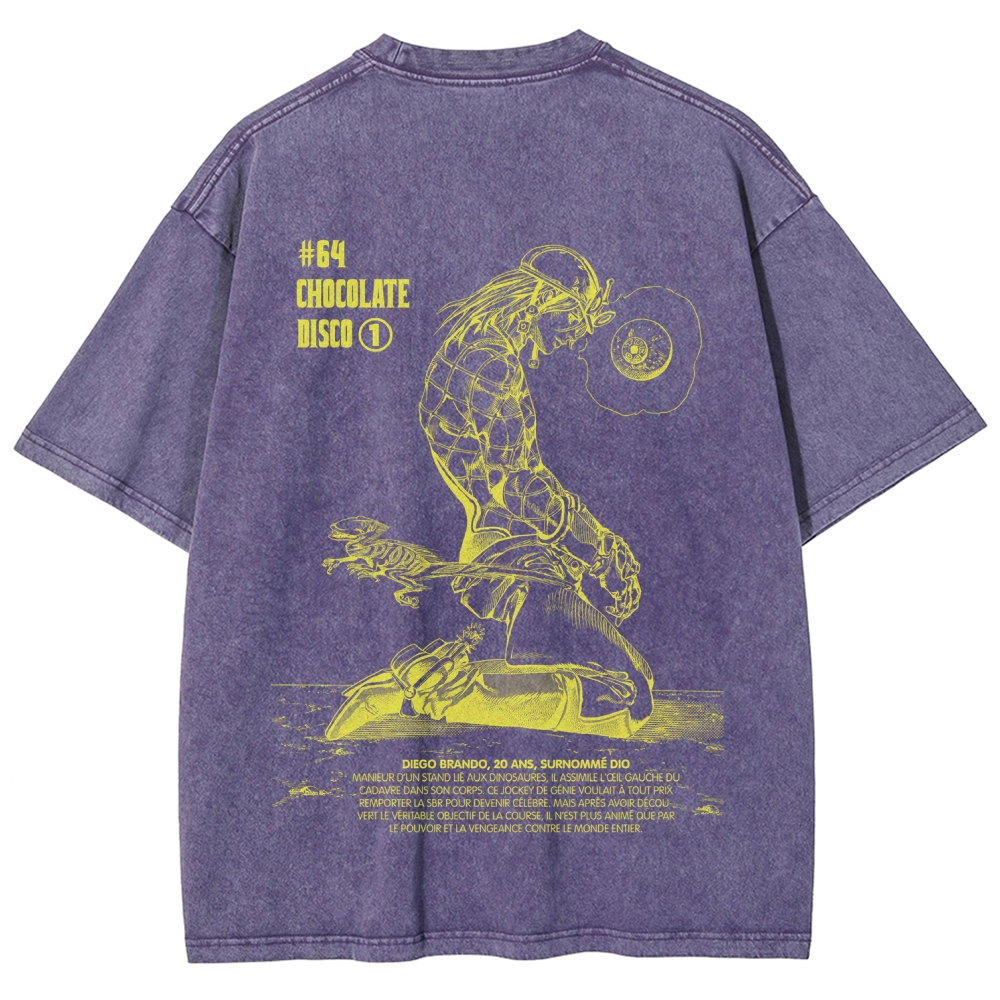 Jojo's Bizarre Adventure Unisex Fit Washed T-Shirt 2603019852