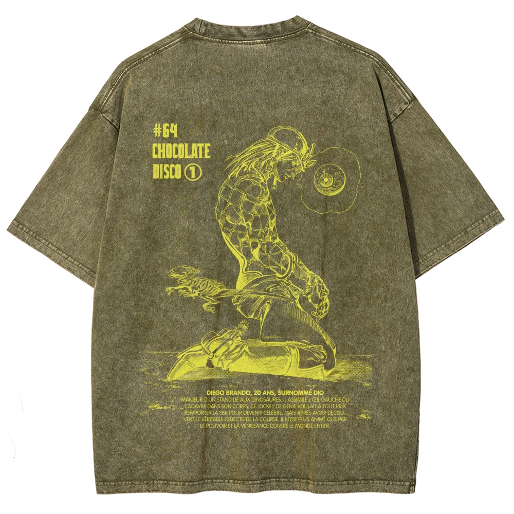 Jojo's Bizarre Adventure Unisex Fit Washed T-Shirt 2603019852