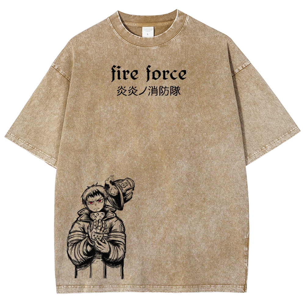 Fire Force Unisex Fit Washed T-Shirt 2604000734