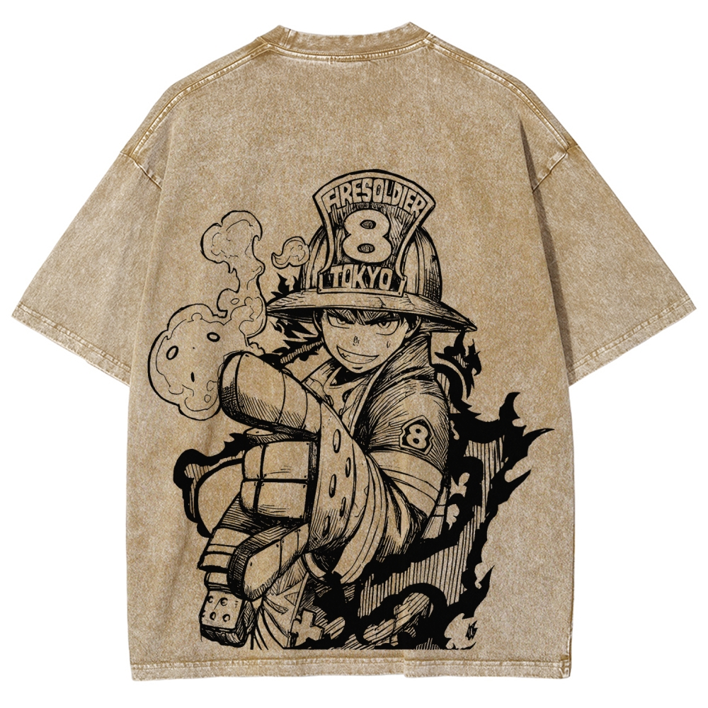 Fire Force Unisex Fit Washed T-Shirt 2604000734