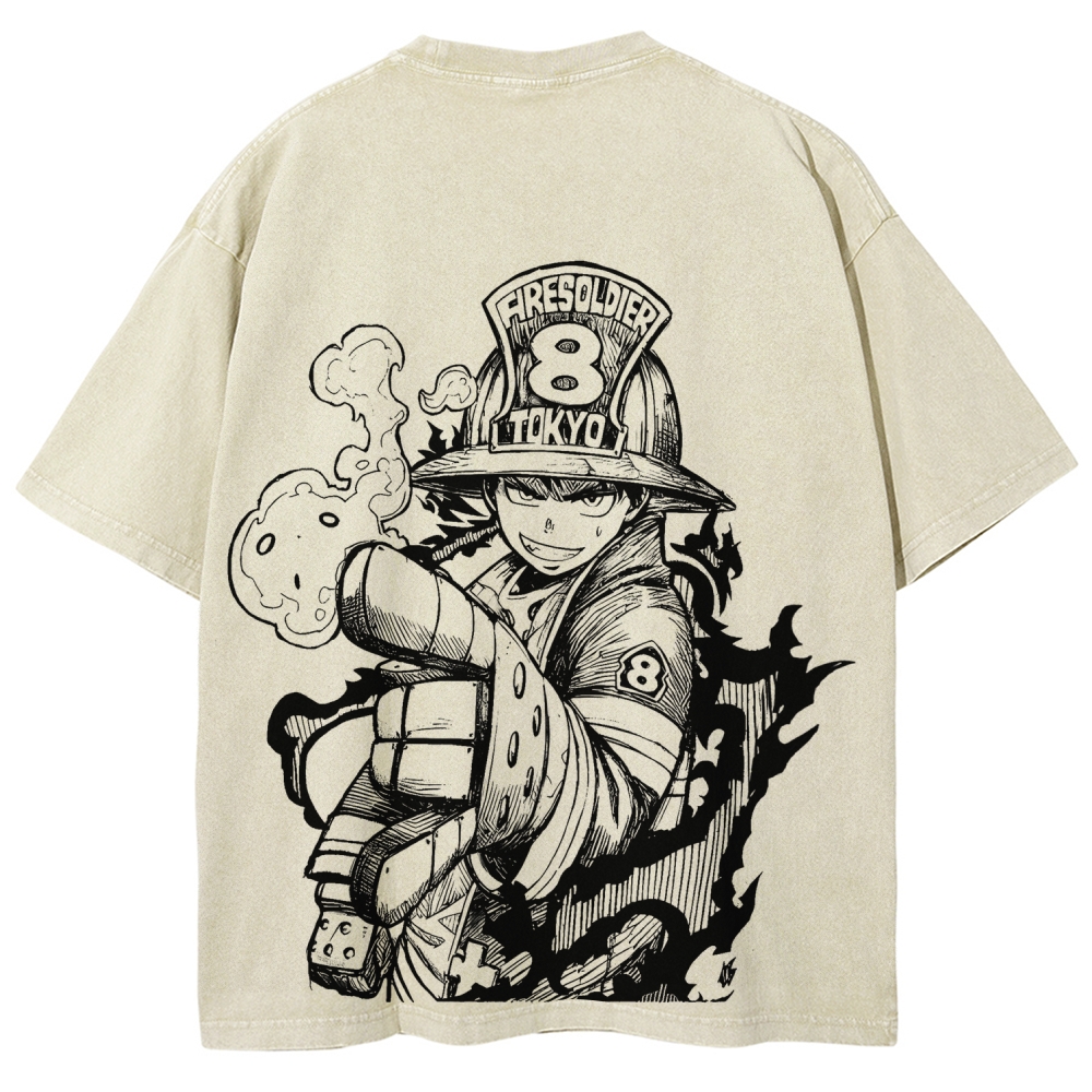 Fire Force Unisex Fit Washed T-Shirt 2604000734