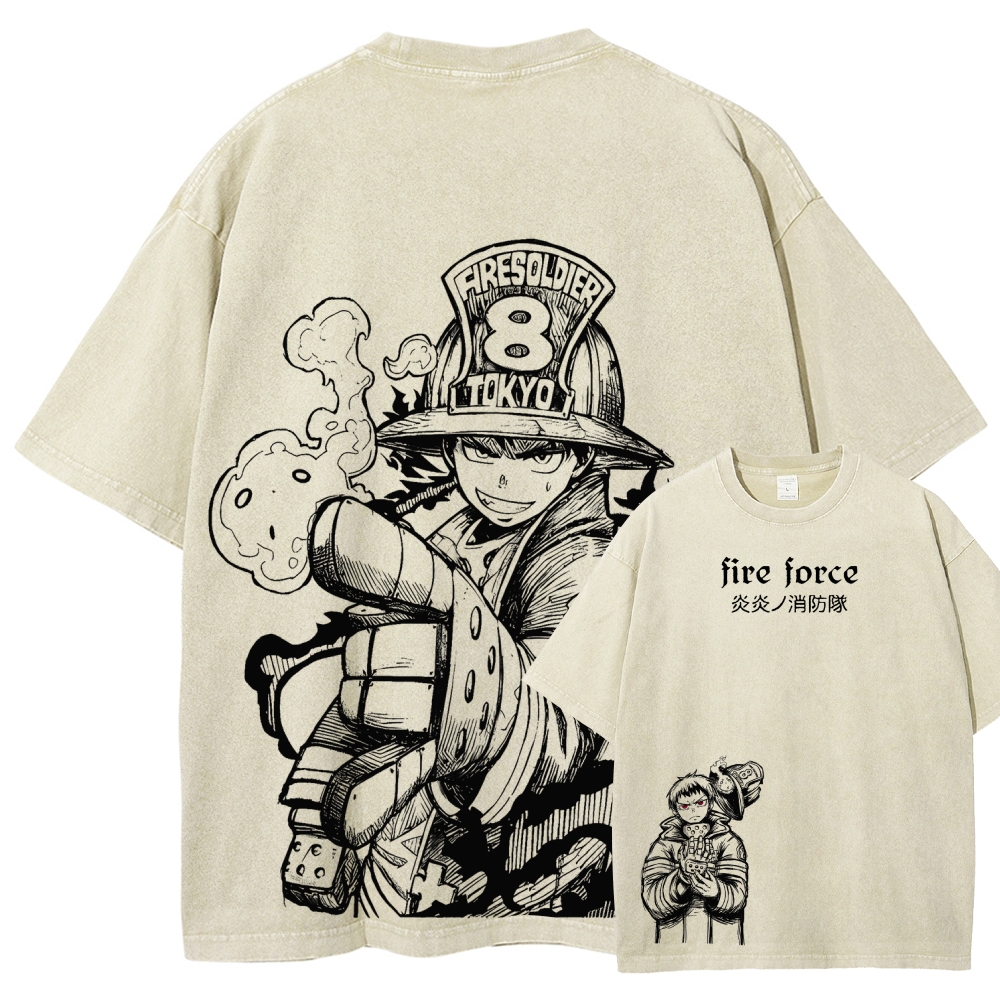Fire Force Unisex Fit Washed T-Shirt 2604000734