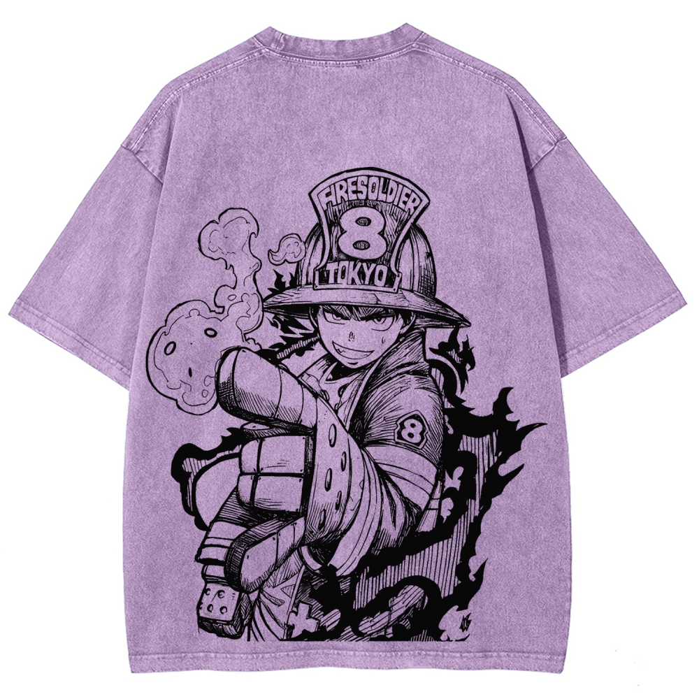 Fire Force Unisex Fit Washed T-Shirt 2604000734