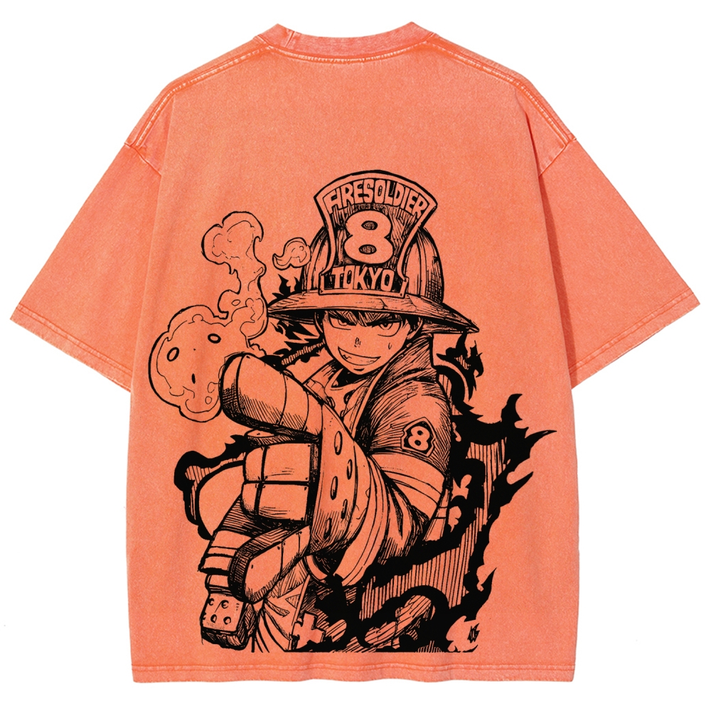 Fire Force Unisex Fit Washed T-Shirt 2604000734