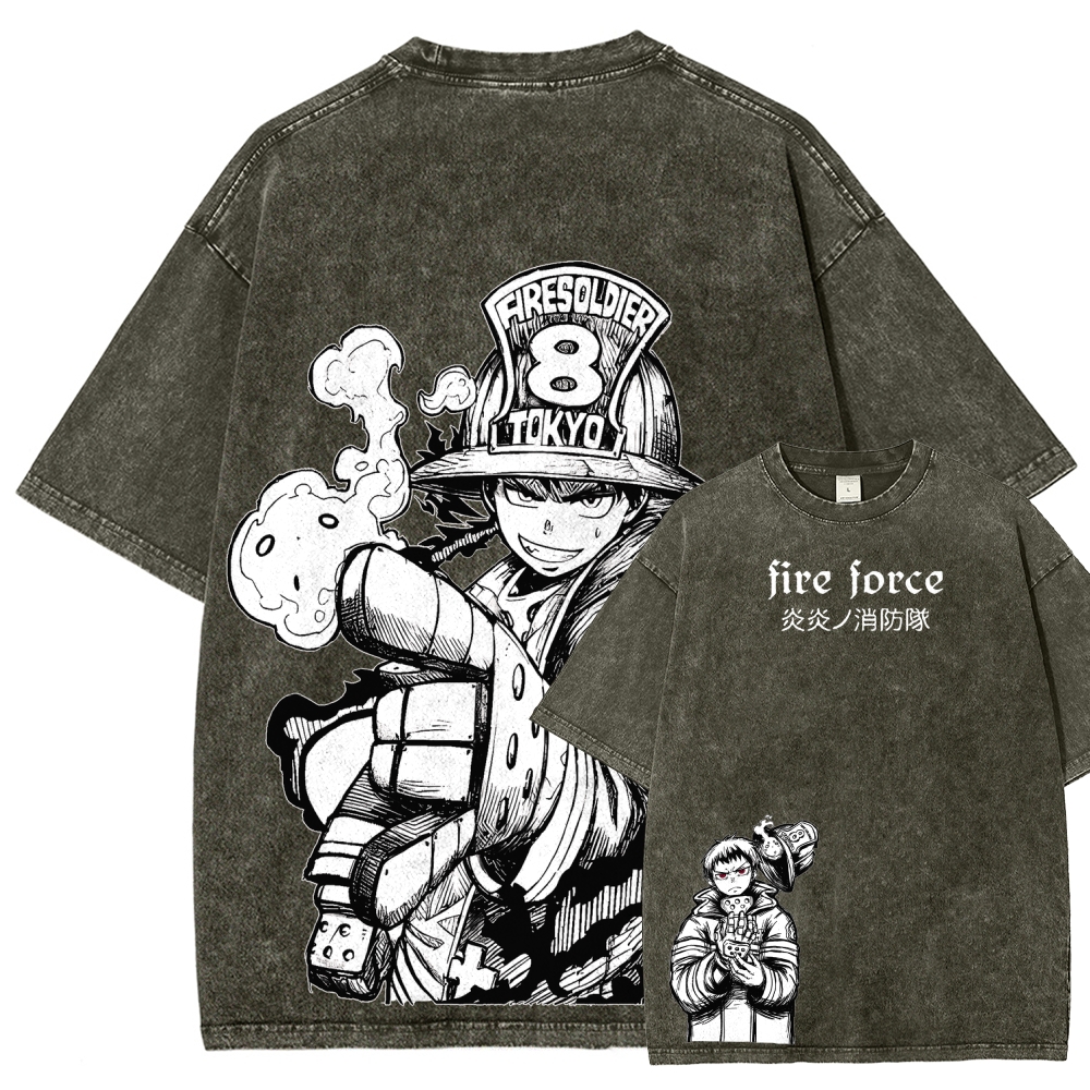 Fire Force Unisex Fit Washed T-Shirt 2604000734