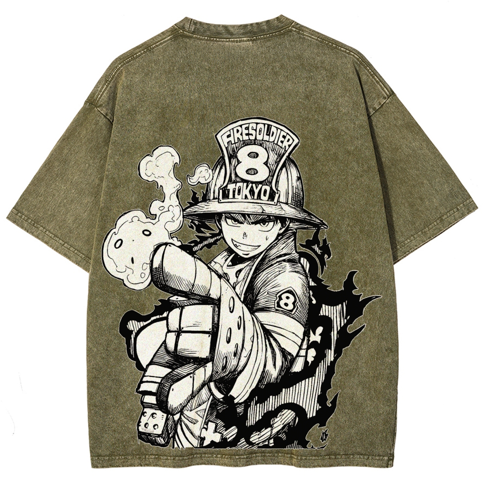 Fire Force Unisex Fit Washed T-Shirt 2604000734