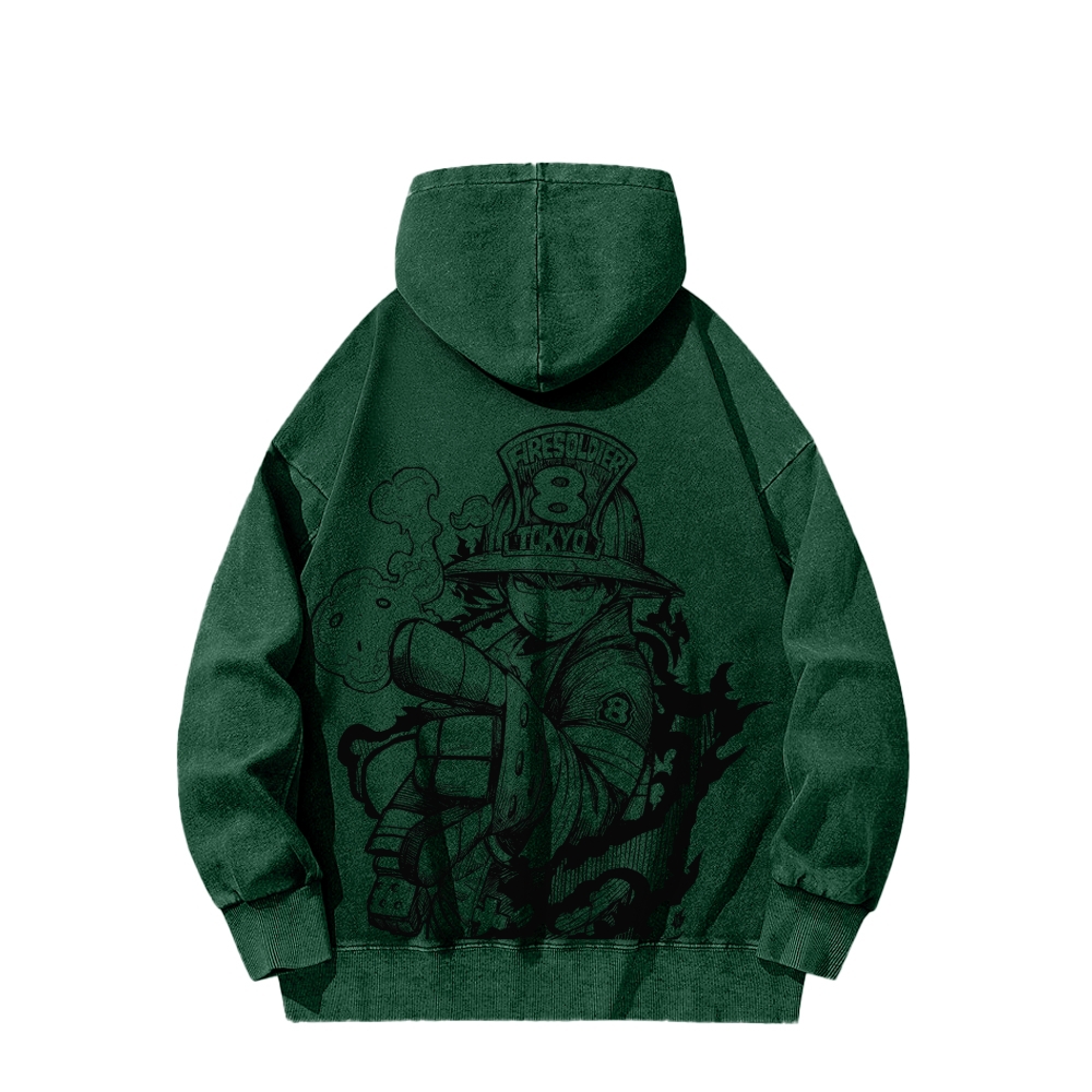 Fire Force Unisex Washed Hoodie 2604000739