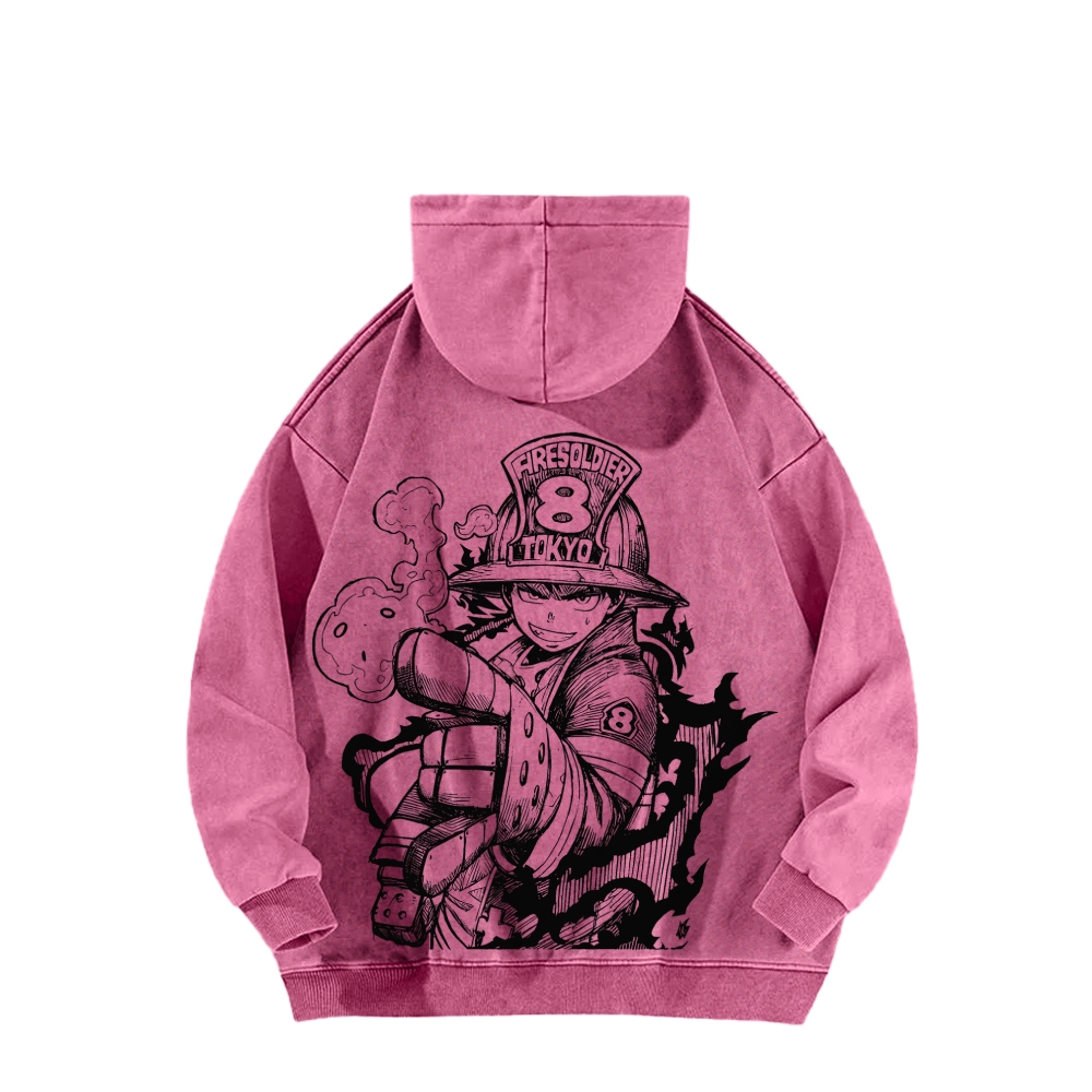 Fire Force Unisex Washed Hoodie 2604000739