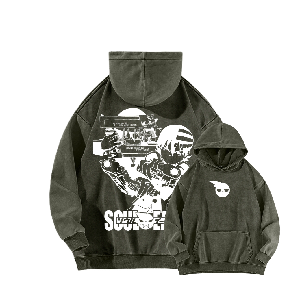 soul eater Unisex Washed Hoodie 2604000857
