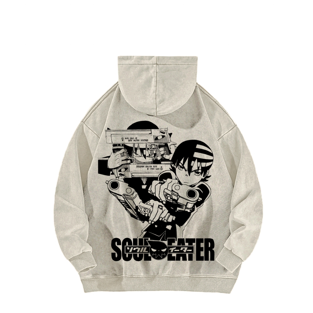 soul eater Unisex Washed Hoodie 2604000857