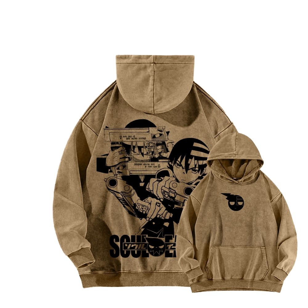 soul eater Unisex Washed Hoodie 2604000857