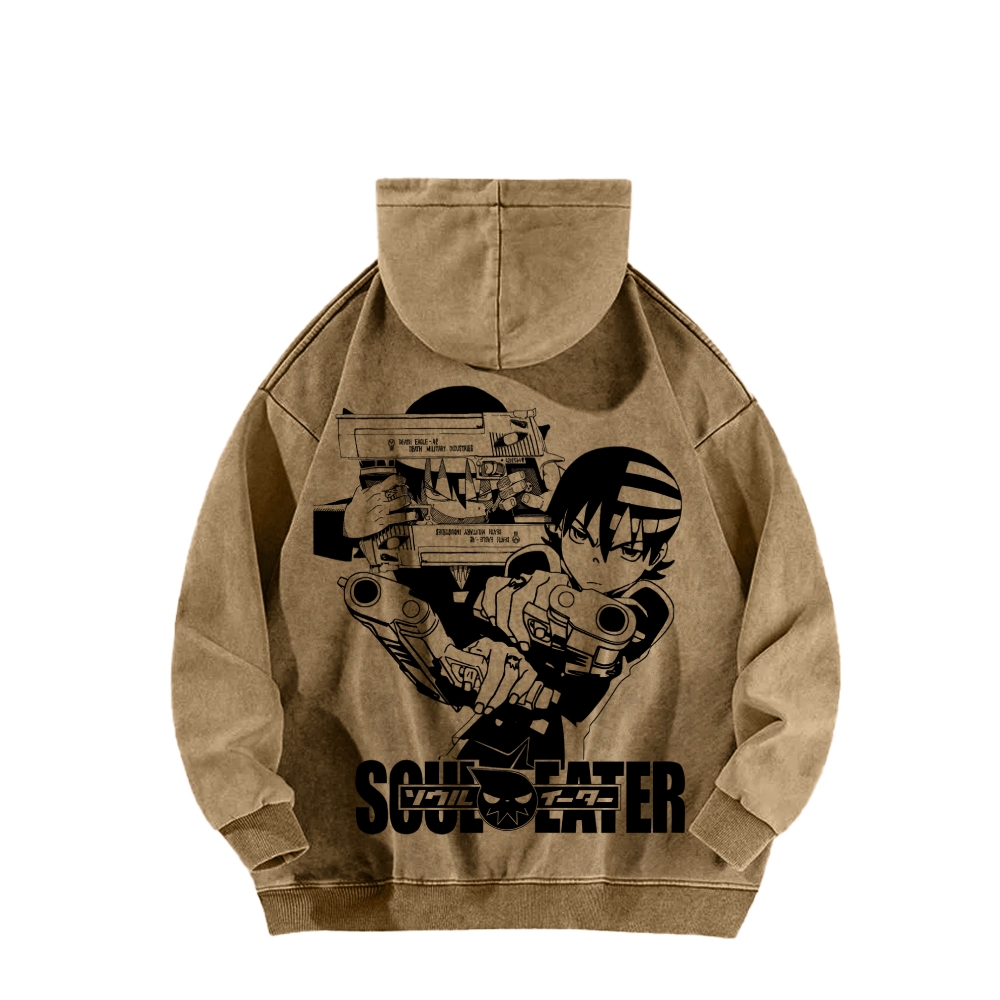 soul eater Unisex Washed Hoodie 2604000857