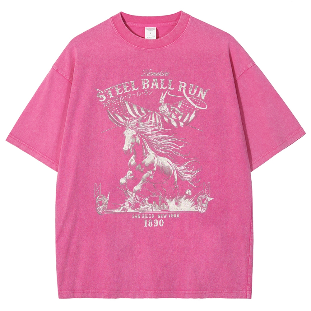 Jojo's Bizarre Adventure Invincible Unisex Fit Washed T-Shirt 2604002174