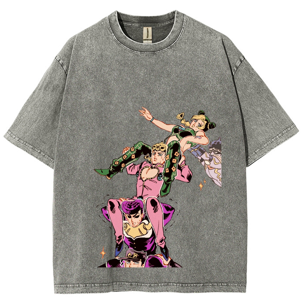 Jojo's Bizarre Adventure Unisex Fit Washed T-Shirt 2604003373