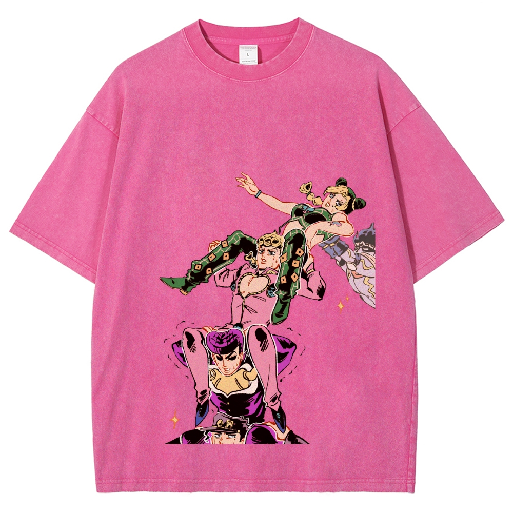 Jojo's Bizarre Adventure Unisex Fit Washed T-Shirt 2604003373
