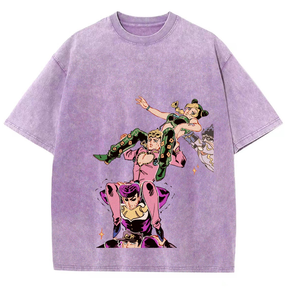 Jojo's Bizarre Adventure Unisex Fit Washed T-Shirt 2604003373