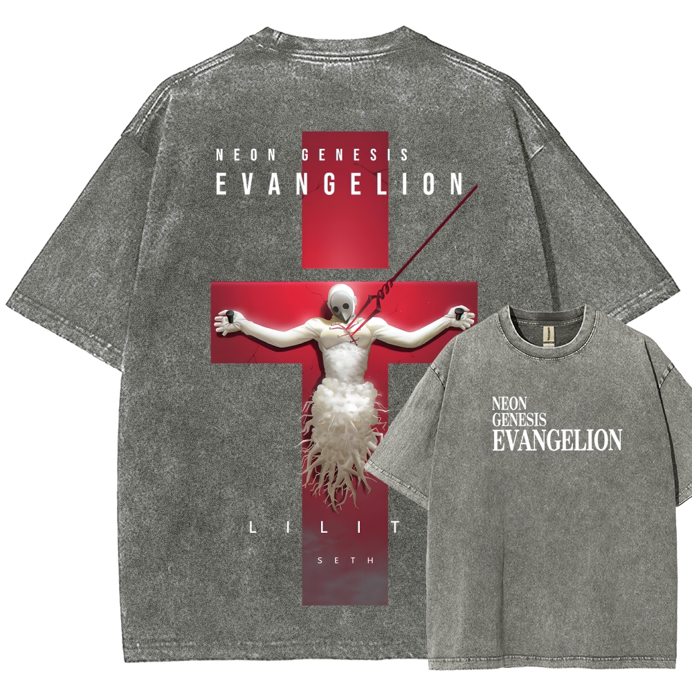 Neon Genesis Evangelion Unisex Fit Washed T-Shirt 2604003391