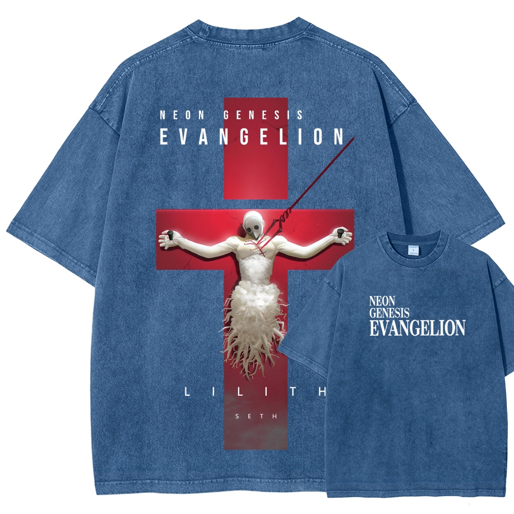 Neon Genesis Evangelion Unisex Fit Washed T-Shirt 2604003391