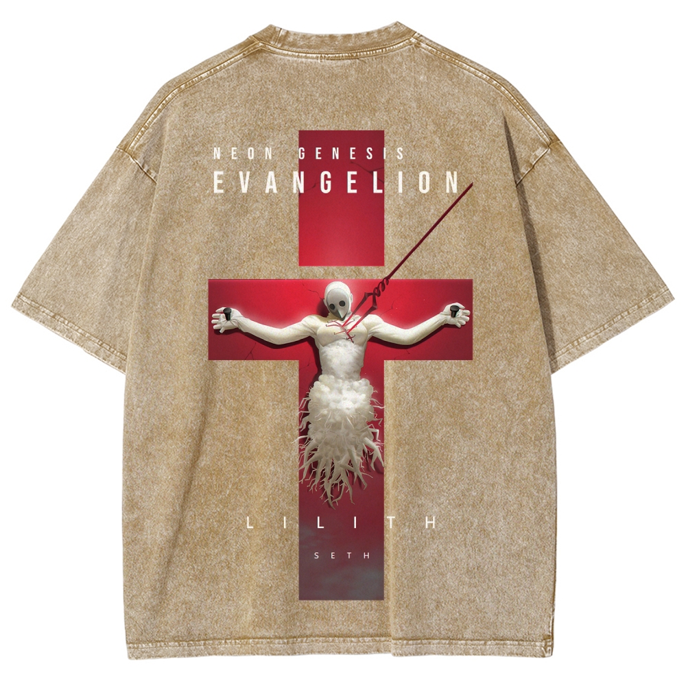 Neon Genesis Evangelion Unisex Fit Washed T-Shirt 2604003391