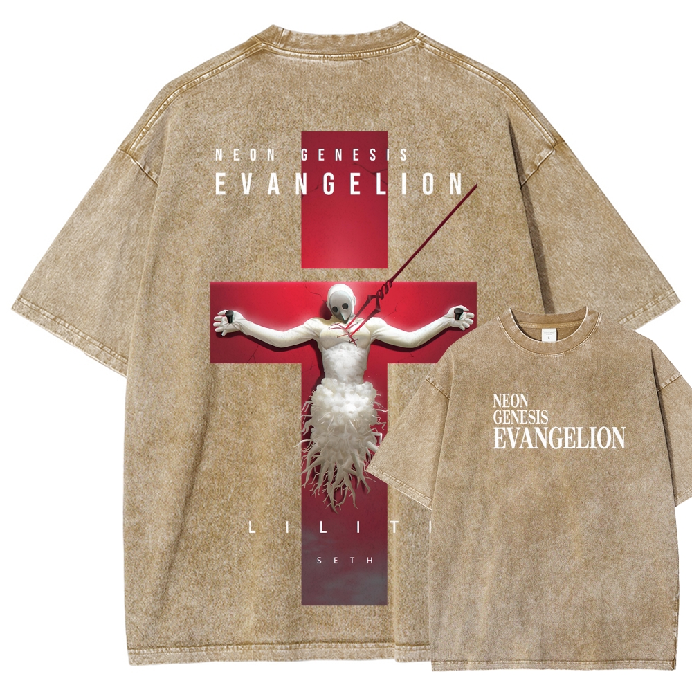 Neon Genesis Evangelion Unisex Fit Washed T-Shirt 2604003391