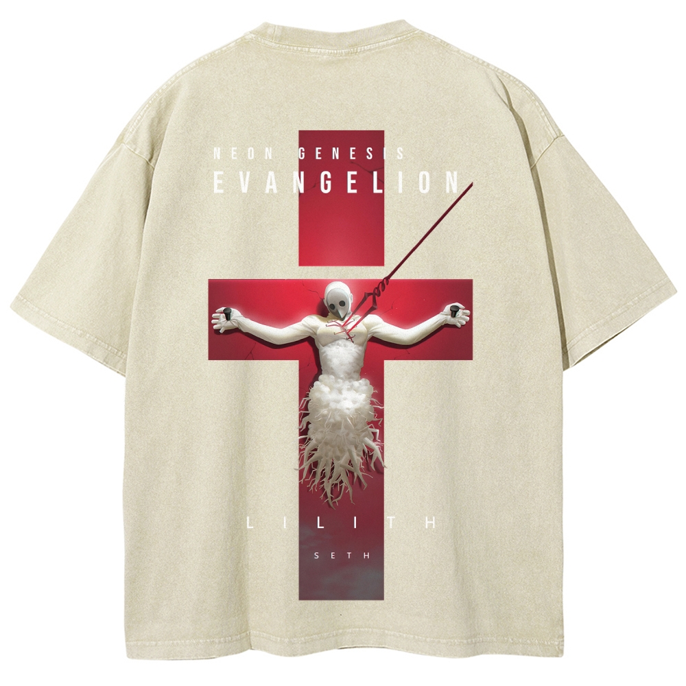 Neon Genesis Evangelion Unisex Fit Washed T-Shirt 2604003391