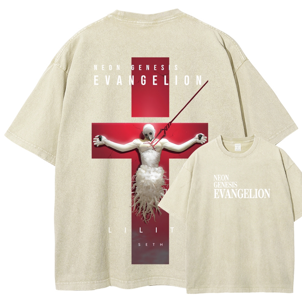 Neon Genesis Evangelion Unisex Fit Washed T-Shirt 2604003391