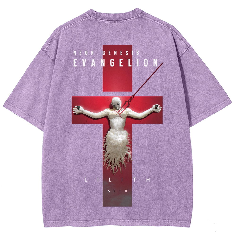 Neon Genesis Evangelion Unisex Fit Washed T-Shirt 2604003391