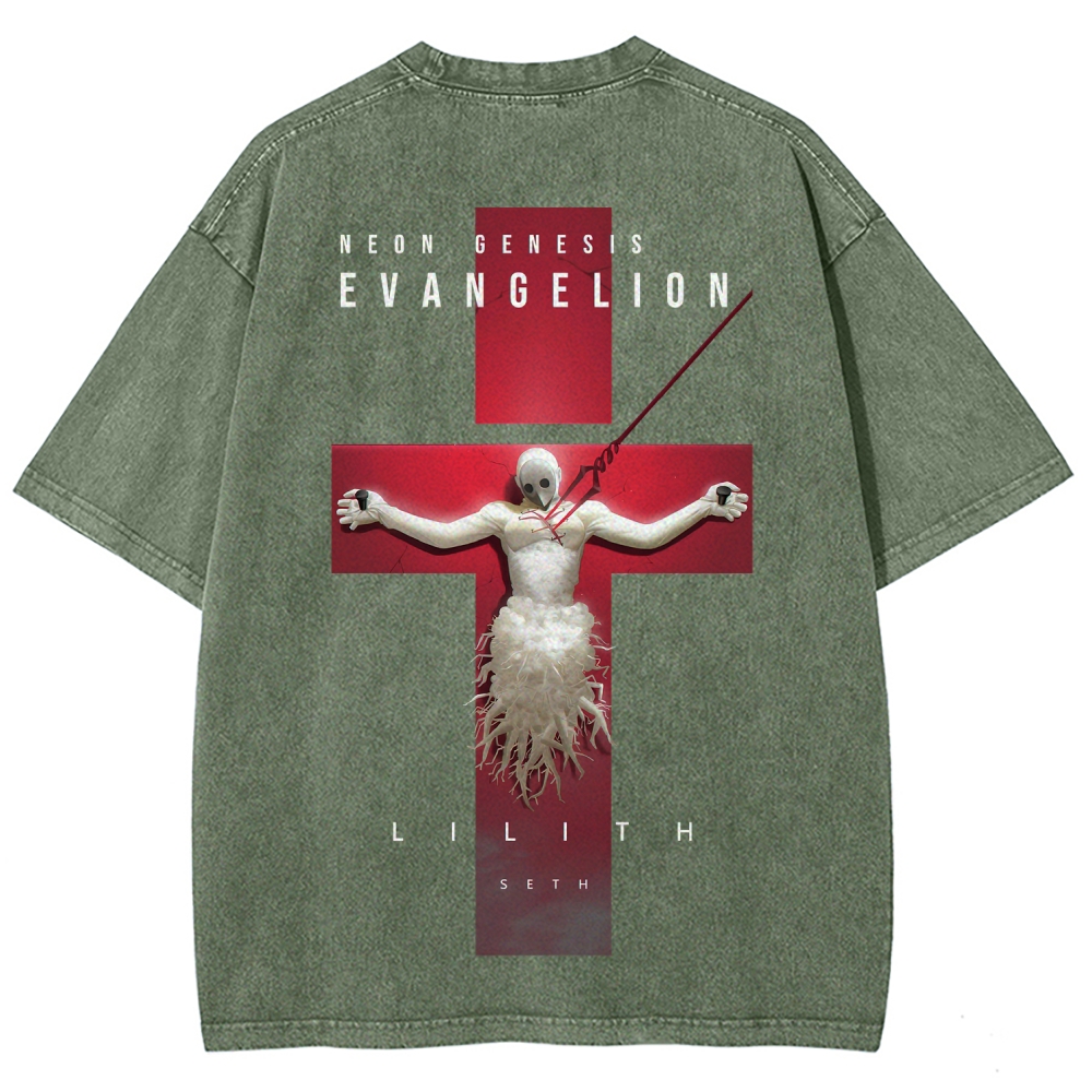 Neon Genesis Evangelion Unisex Fit Washed T-Shirt 2604003391