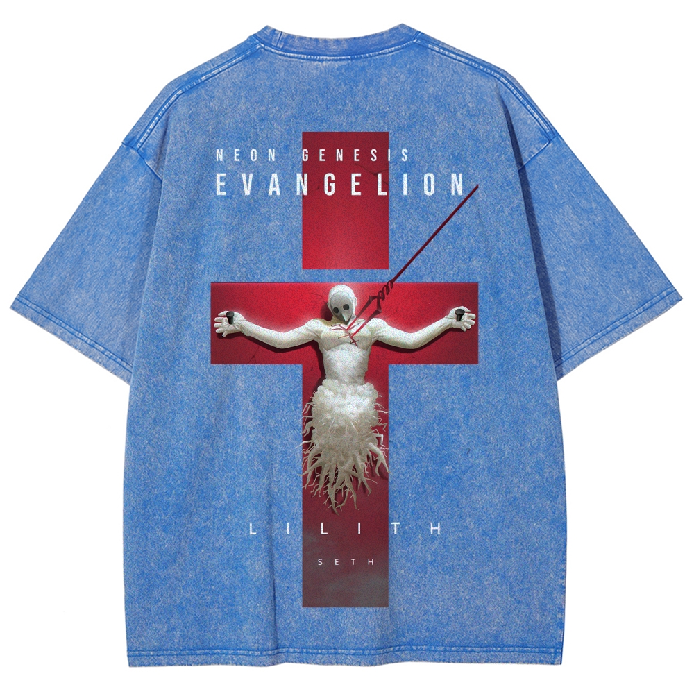 Neon Genesis Evangelion Unisex Fit Washed T-Shirt 2604003391