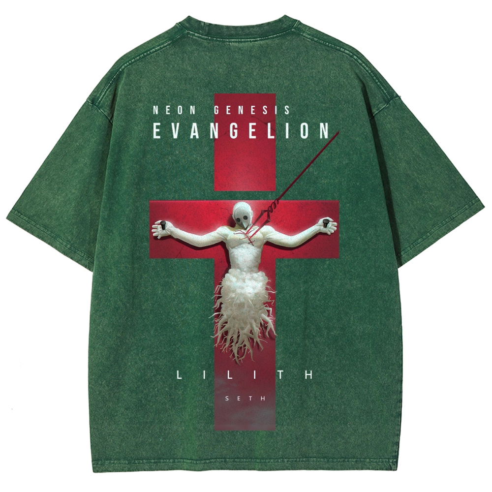 Neon Genesis Evangelion Unisex Fit Washed T-Shirt 2604003391