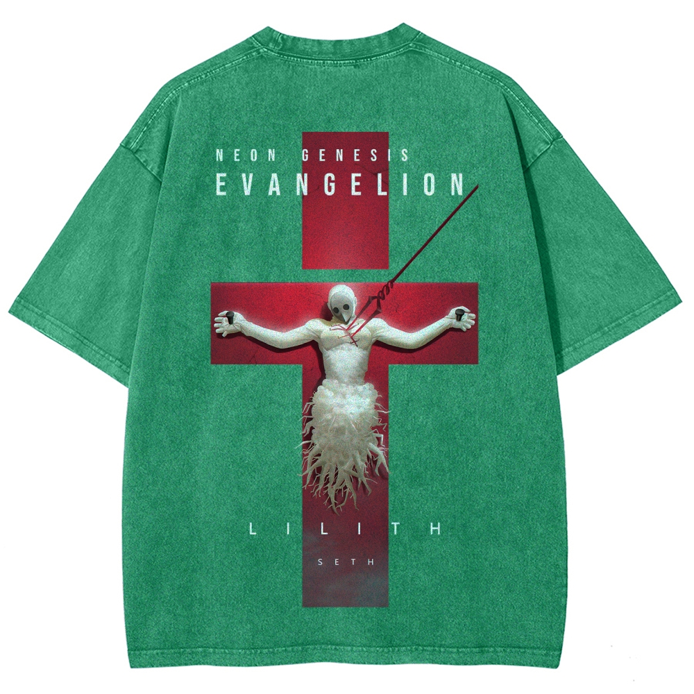 Neon Genesis Evangelion Unisex Fit Washed T-Shirt 2604003391