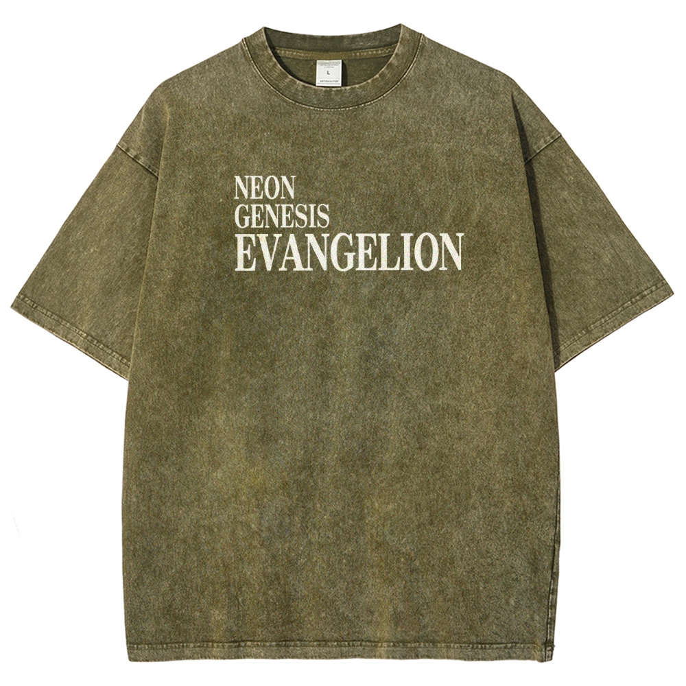 Neon Genesis Evangelion Unisex Fit Washed T-Shirt 2604003391