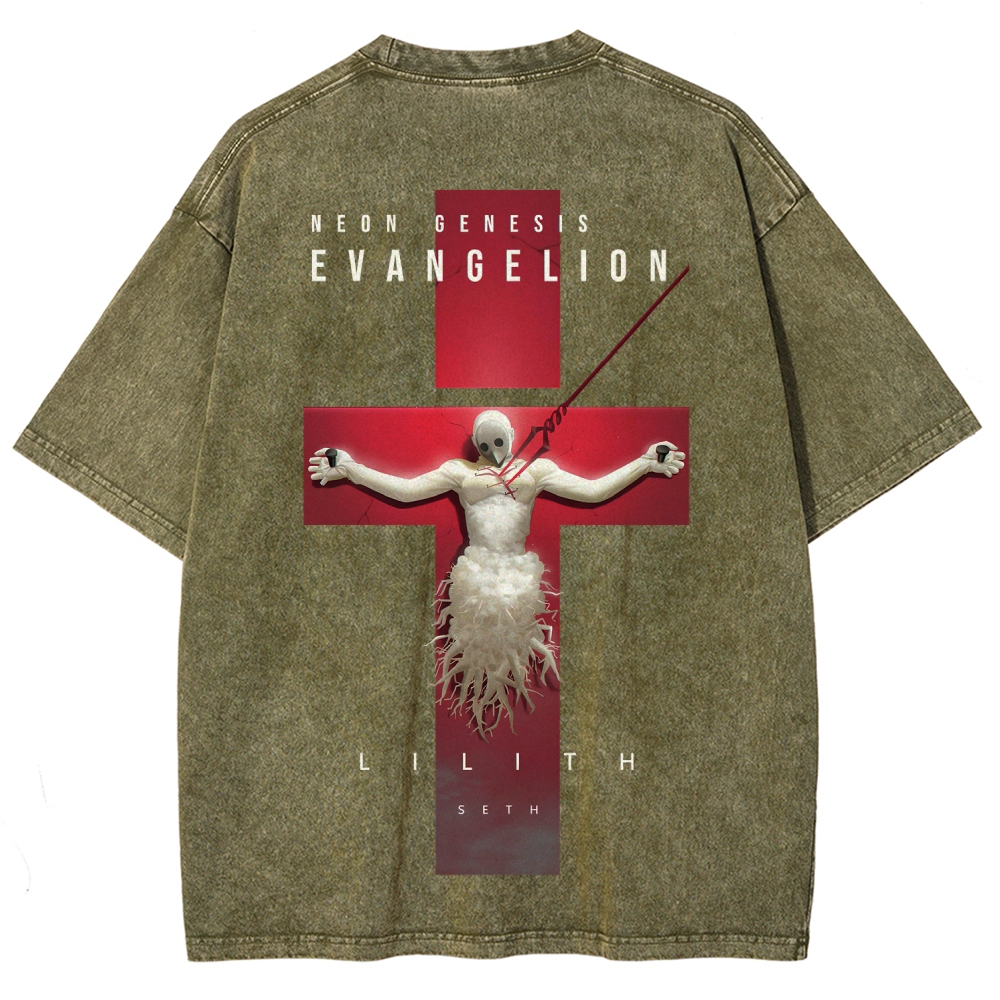 Neon Genesis Evangelion Unisex Fit Washed T-Shirt 2604003391